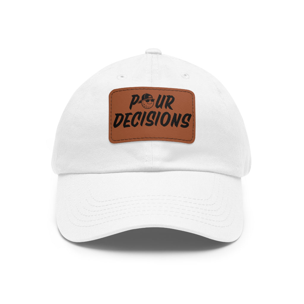 Pour Decisions Leather Patch Cap