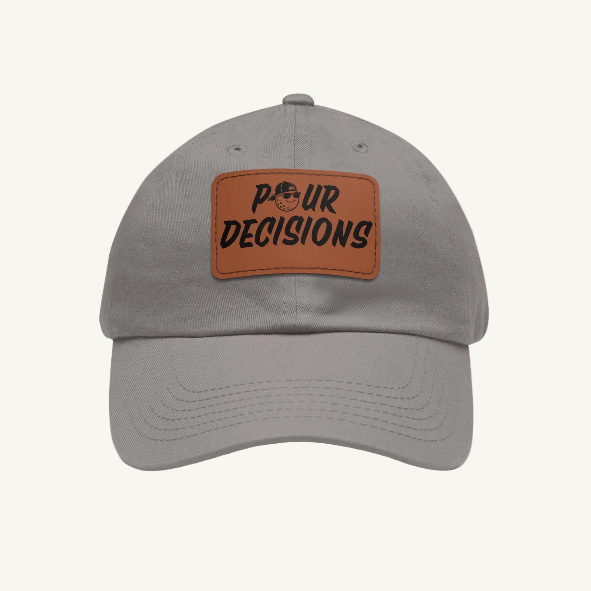 Pour Decisions Leather Patch Cap