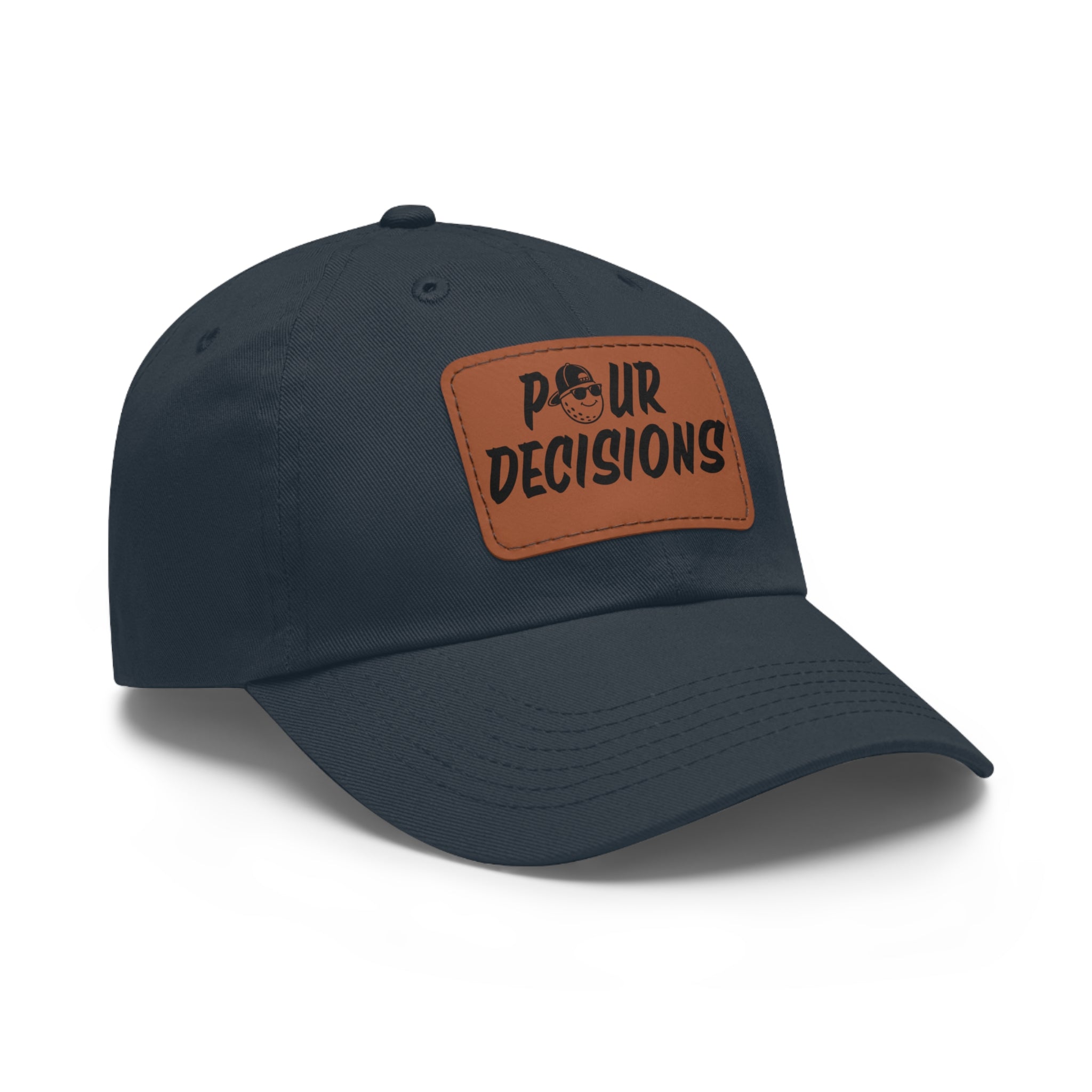 Pour Decisions Leather Patch Cap