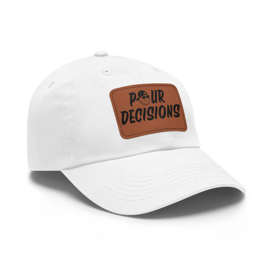 Pour Decisions Leather Patch Cap