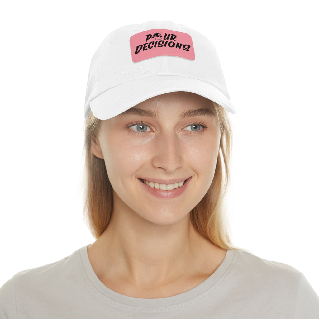 Pour Decisions Leather Patch Cap