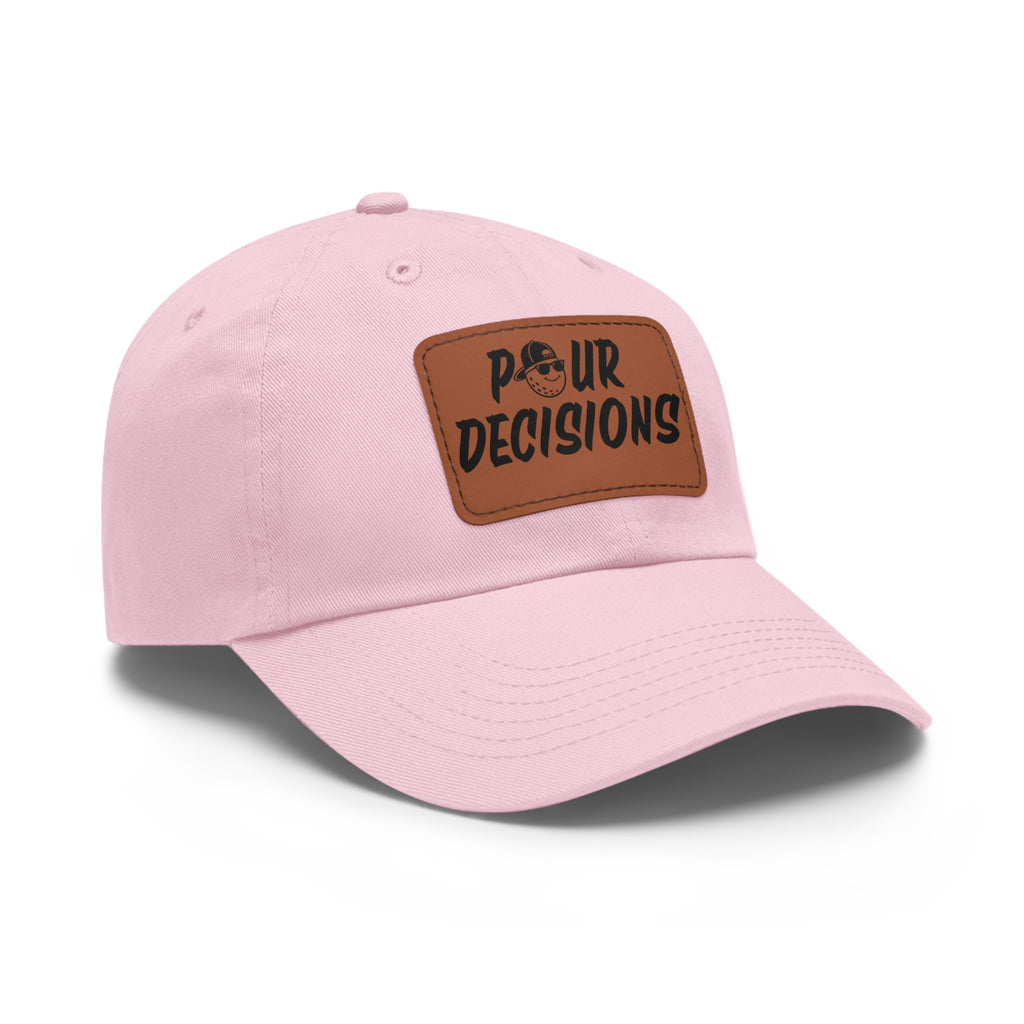 Pour Decisions Leather Patch Cap
