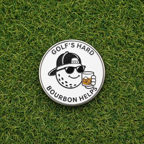 B&G Ball Marker Flat on Green - Top Down