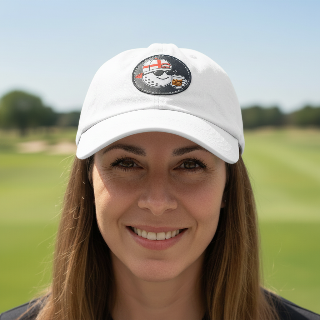 Patriotic England Cap lifestyle shot on golf course