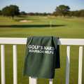 Golf's Hard Bourbon Helps Towel lifestyle shot on golf course