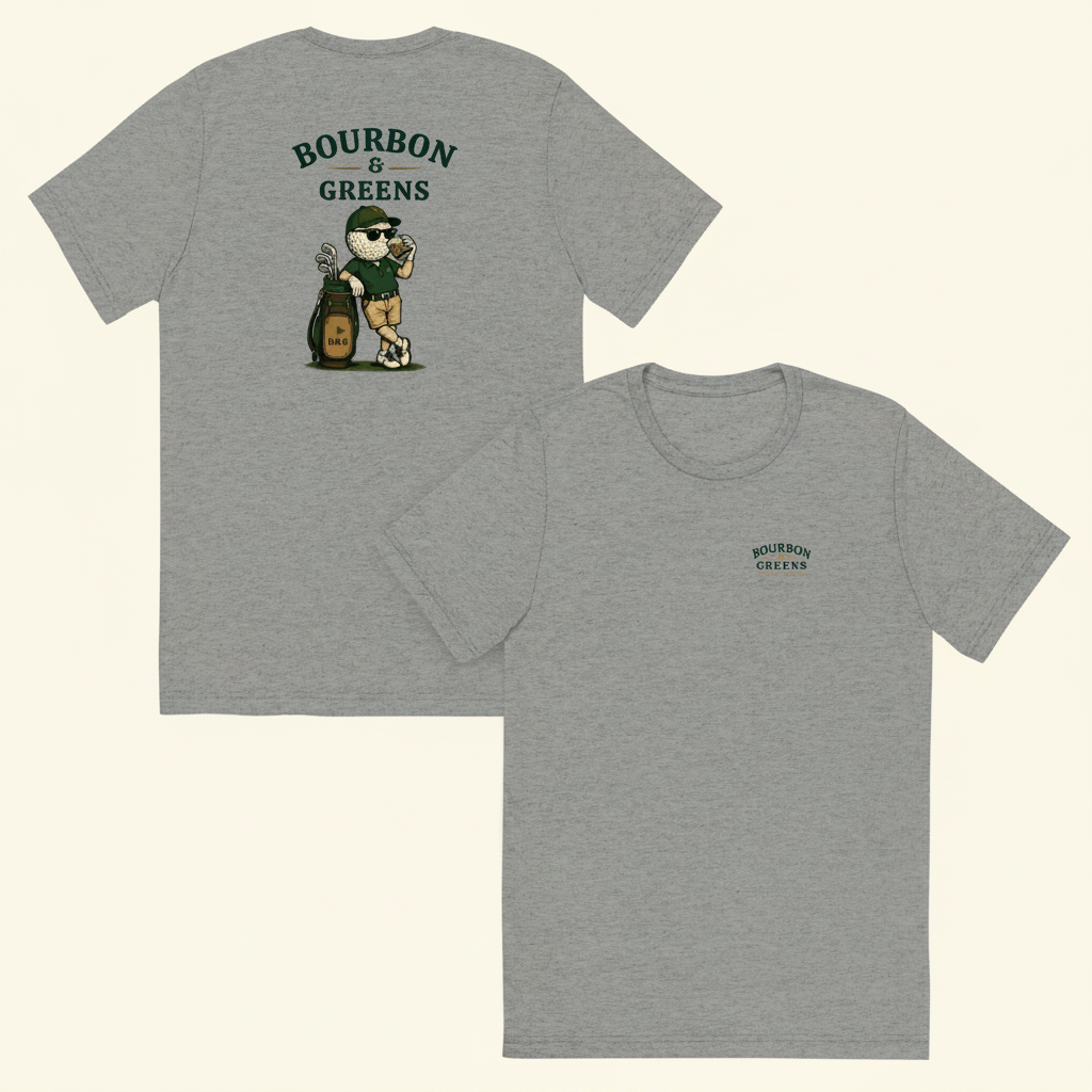 Bourbon Guy tee athletic grey - cream background