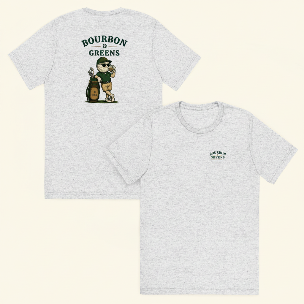 Bourbon Guy tee white - cream background