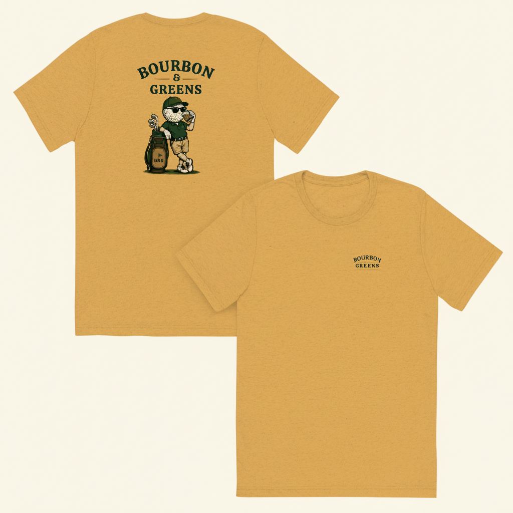 Bourbon Guy tee mustard - cream background