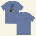 Bourbon Guy tee blue - cream background