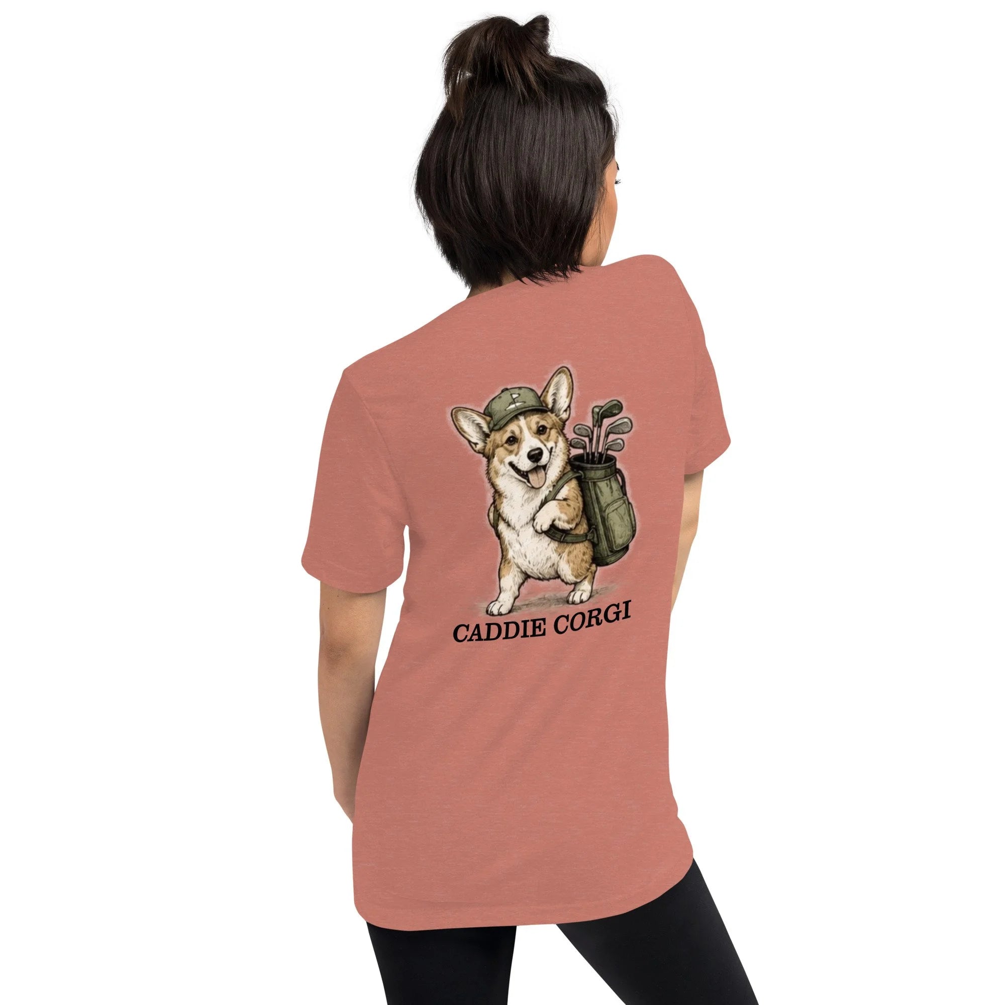 The Caddie Corgi (Tri-blend Tee)