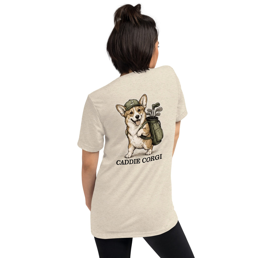 The Caddie Corgi (Tri-blend Tee)