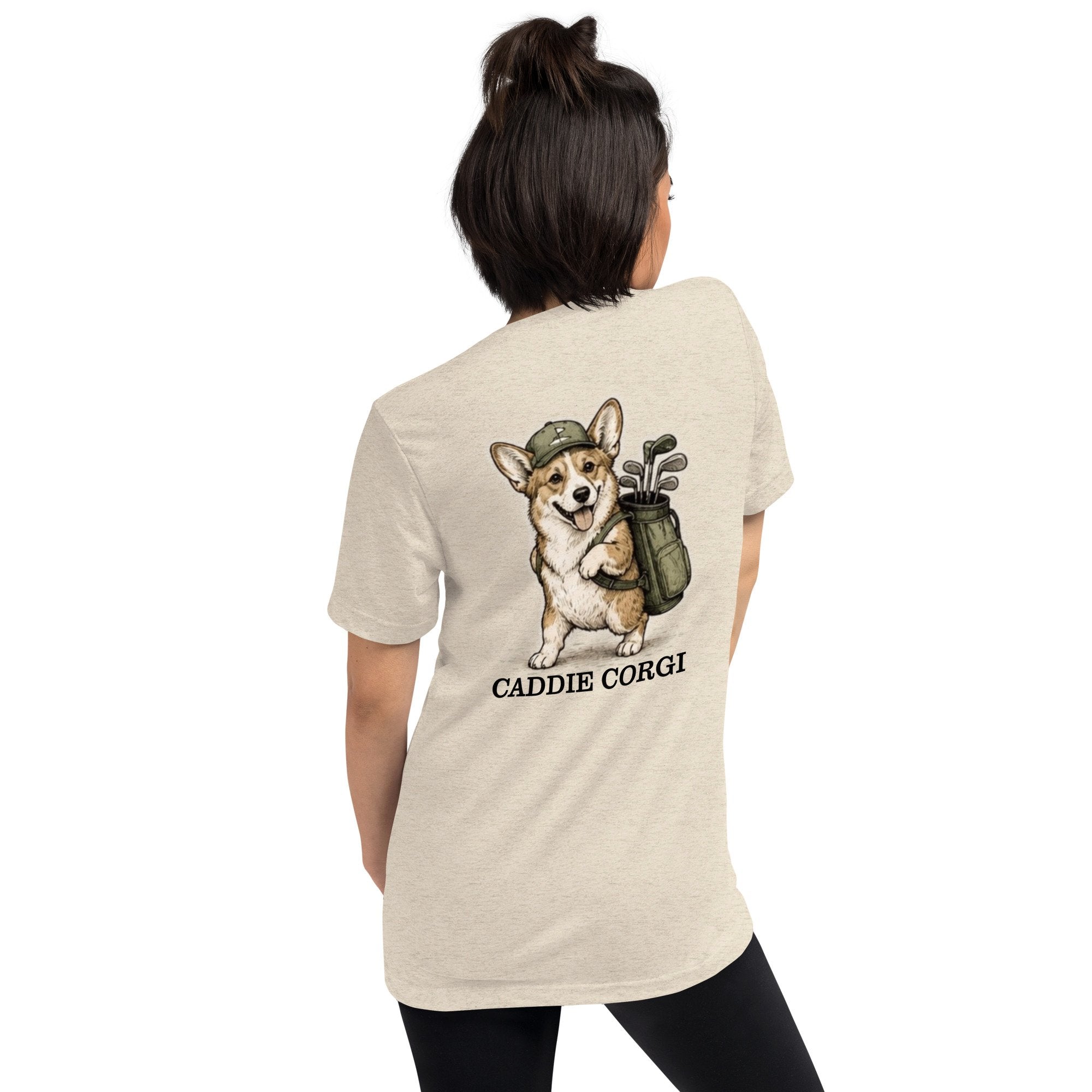 The Caddie Corgi (Tri-blend Tee)