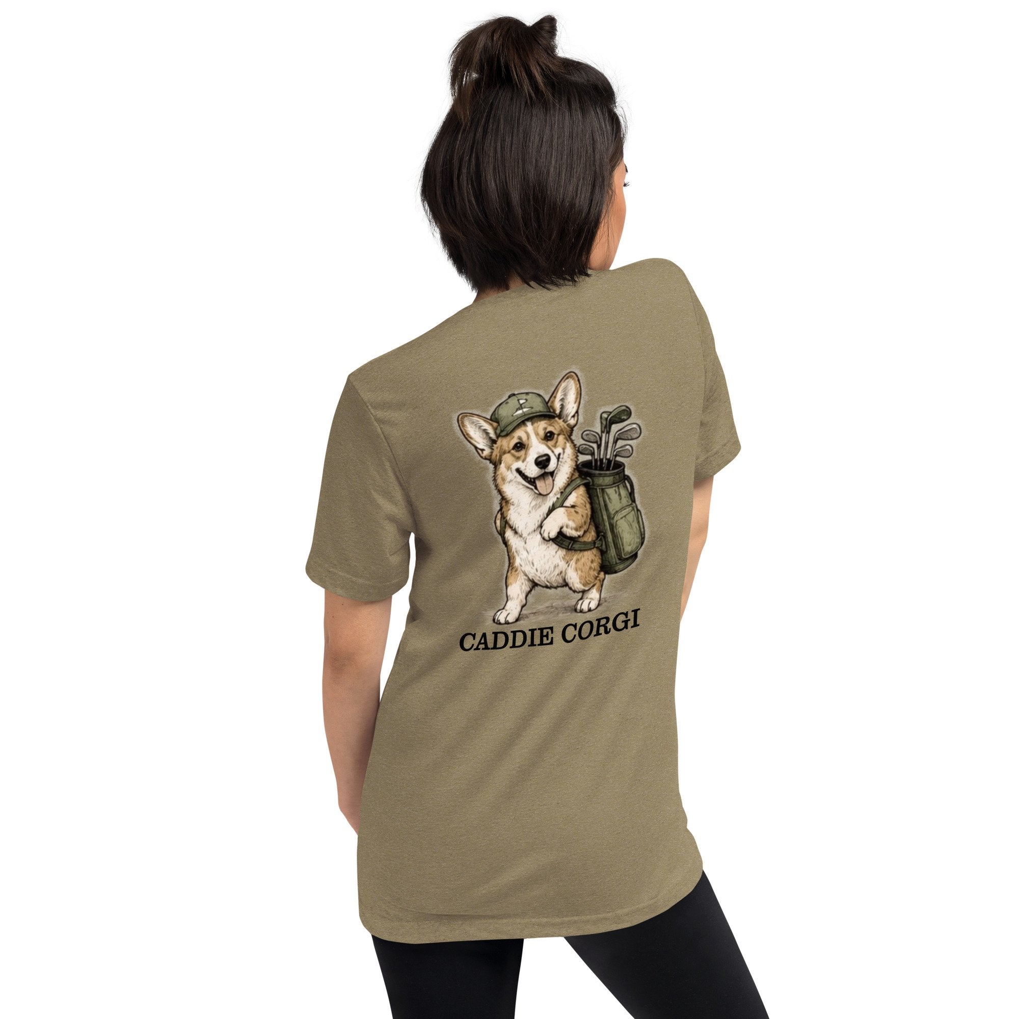 The Caddie Corgi (Tri-blend Tee)