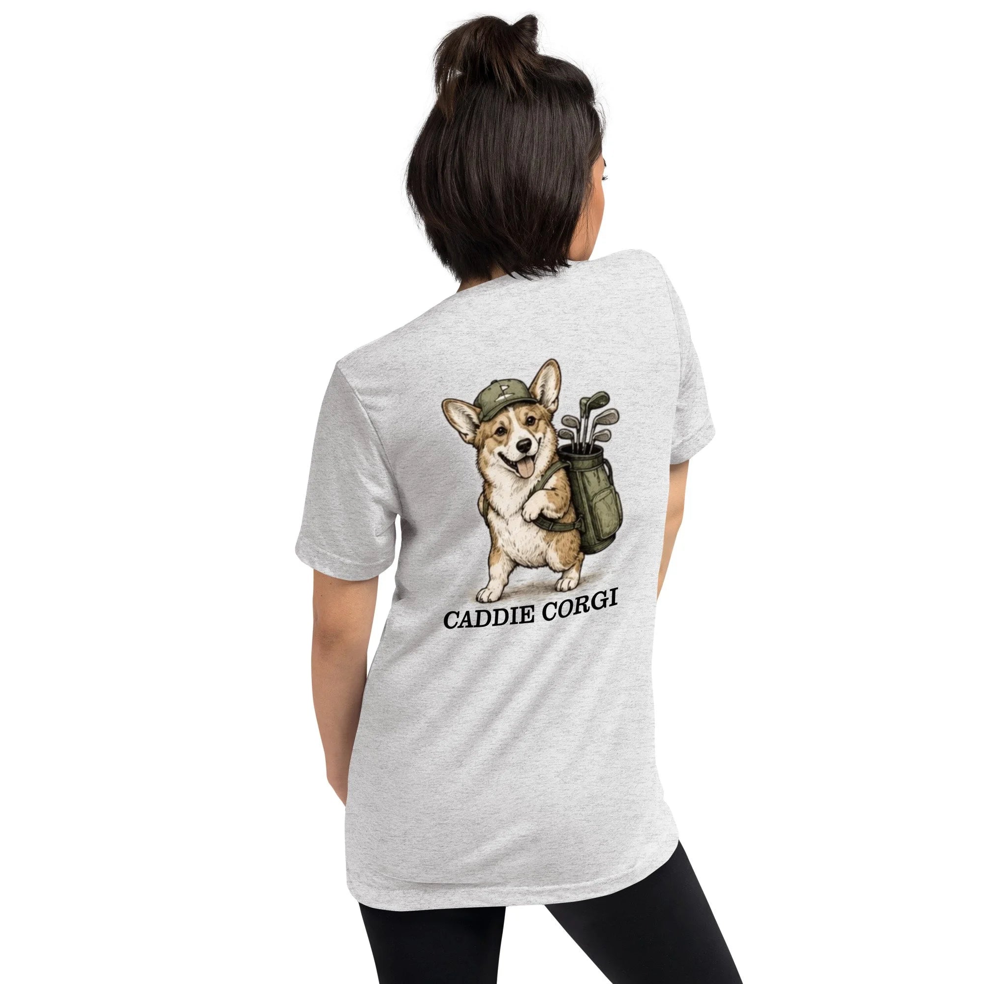 The Caddie Corgi (Tri-blend Tee)